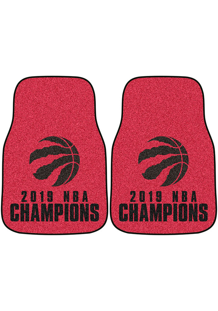 Sports Licensing Solutions Toronto Raptors 2019 NBA Champions 2-Piece Carpet Car Mat - Red