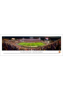 Blakeway Panoramas Iowa State Cyclones Football Night Game Tubed Unframed Poster
