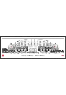 Blakeway Panoramas Nebraska Cornhuskers Memorial Stadium Line Art Standard Framed Posters