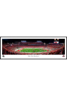 Red Ohio State Buckeyes Football Night Game Standard Framed Posters