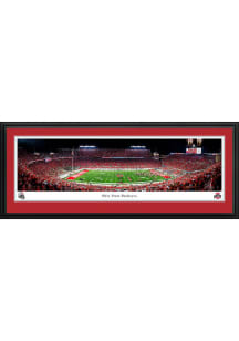 Red Ohio State Buckeyes Football Night Game Deluxe Framed Posters