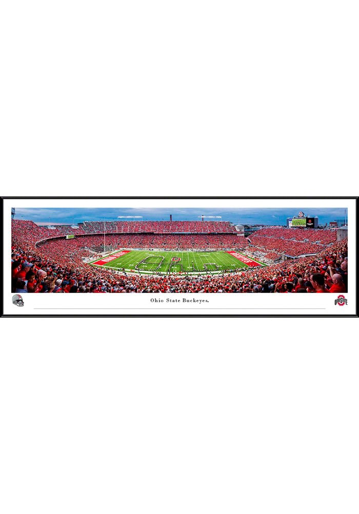 Ohio State Buckeyes Red Football Band Script Standard Framed Posters ...