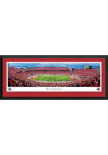 Red Ohio State Buckeyes Football Band Script Deluxe Framed Posters