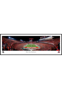 Red Ohio State Buckeyes Football End Zone Standard Framed Posters