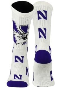 Super Mascot Northwestern Wildcats Mens Crew Socks - Purple