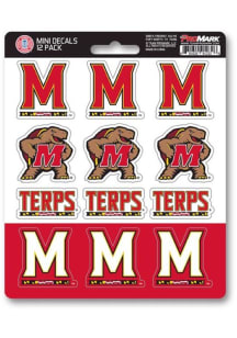 Maryland Terrapins Red Sports Licensing Solutions 12pc Mini Decal