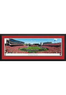 Red Cincinnati Bearcats Nippert Stadium 100th Anniversary End Zone Deluxe Framed Posters