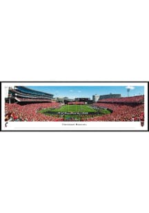 White Cincinnati Bearcats Nippert Stadium 100th Anniversary End Zone Standard Framed Posters