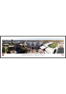 Red Nebraska Cornhuskers Aerial Memorial Stadium Standard Framed Posters