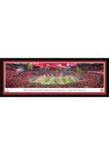 Red Ohio State Buckeyes 2024 Football National Champions Framed Posters