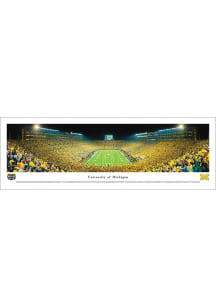 White Michigan Wolverines Michigan Stadium Endzone Tubed Unframed Poster