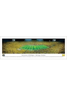 White Michigan Wolverines Under The Lights Tubed Unframed Poster