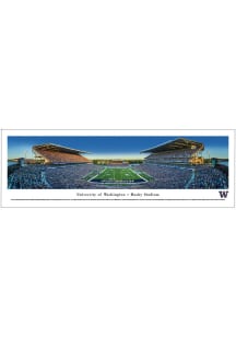 Purple Washington Huskies End Zone Panorama Unframed Poster