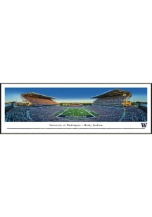 Purple Washington Huskies End Zone Panorama Framed Posters