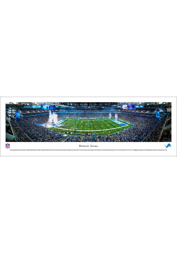 Detroit Lions at Ford Field Panoramic Poster - the Stadium Shoppe