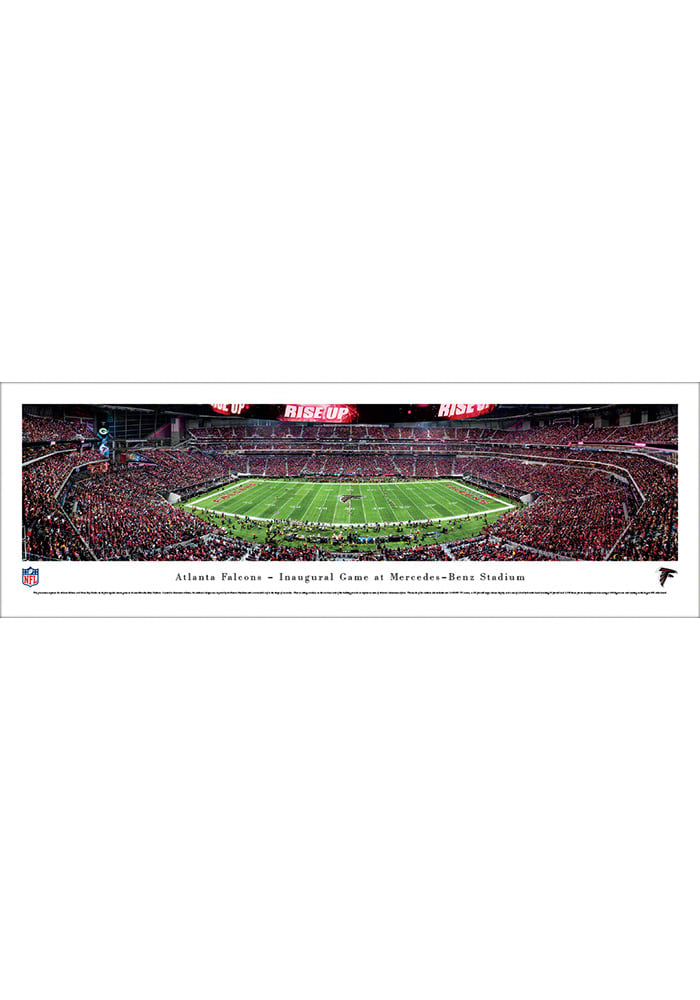 Atlanta Falcons Panoramic Print - Mercedes-Benz Stadium - First Game