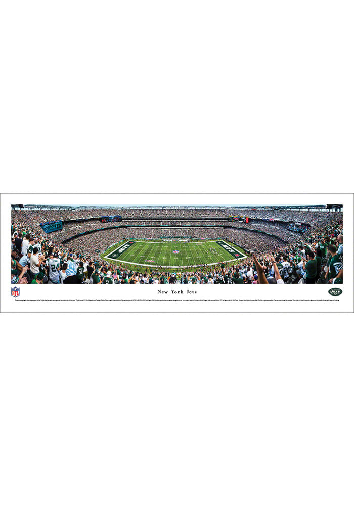 New York Jets Panoramic Poster - MetLife Stadium NFL Fan Cave Decor