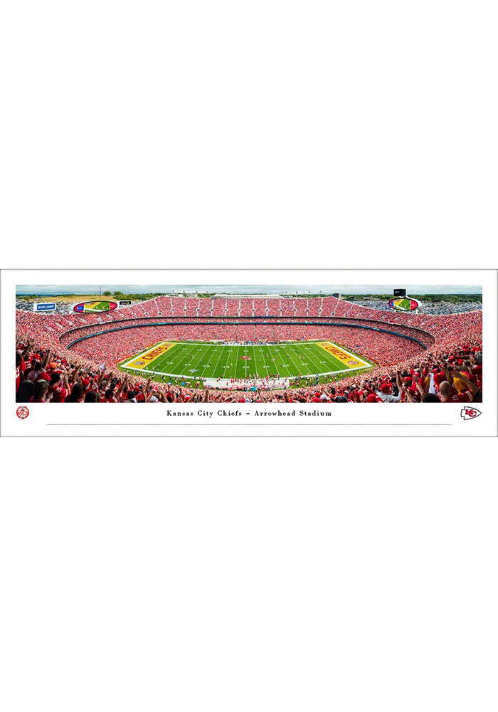 Kansas City Chiefs Panoramic Poster - Arrowhead Stadium NFL Fan Cave Decor