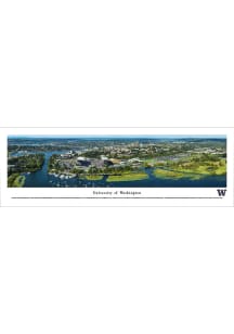 Green Washington Huskies Aerial Panorama Unframed Poster