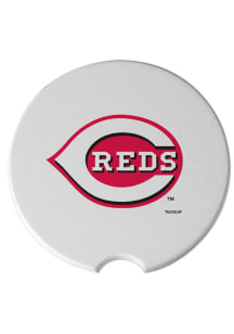 Cincinnati Reds Ceramic 2 Pack Car Coaster - White