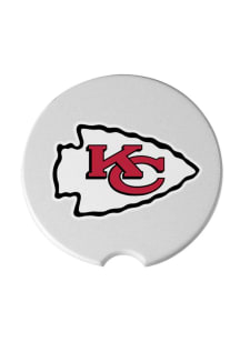 Kansas City Chiefs Ceramic 2 Pack Car Coaster - White