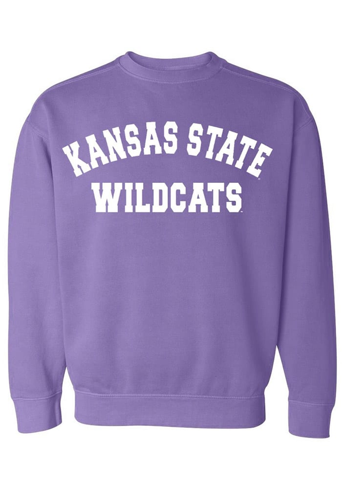K-State Wildcats Womens Purple Simple Crew Sweatshirt
