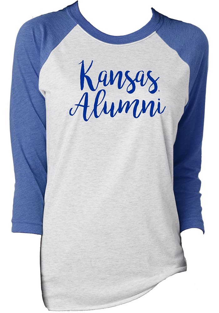 Kansas Jayhawks Womens Blue Candace Long Sleeve Crew T-Shirt