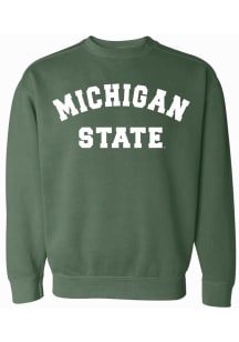 Womens Green Michigan State Spartans Simple Crew Sweatshirt