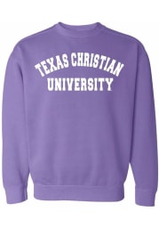 TCU Horned Frogs Womens Purple Simple Crew Sweatshirt
