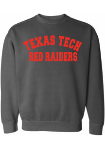 Texas Tech Red Raiders Womens Charcoal Simple Crew Sweatshirt