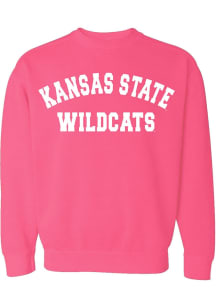 Womens K-State Wildcats Pink Summit Sportswear Comfort Colors Crew Sweatshirt