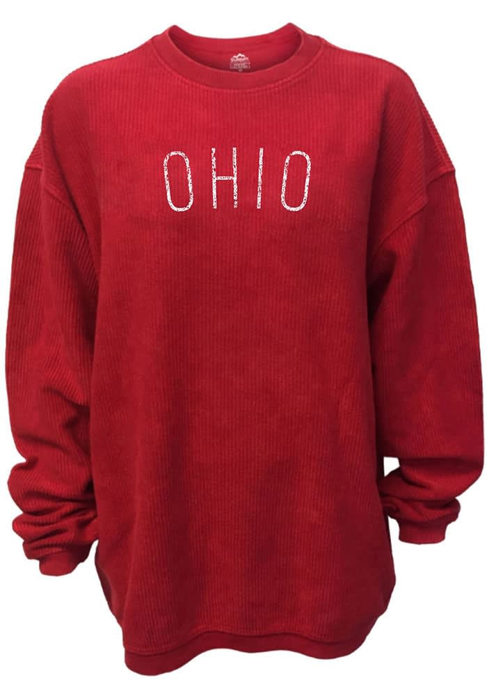 teelaunch Newark Ohio - 740 Area Code Crewneck Sweatshirt / Red / XL