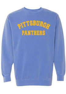 Pitt Panthers Womens Blue Simple Crew Sweatshirt