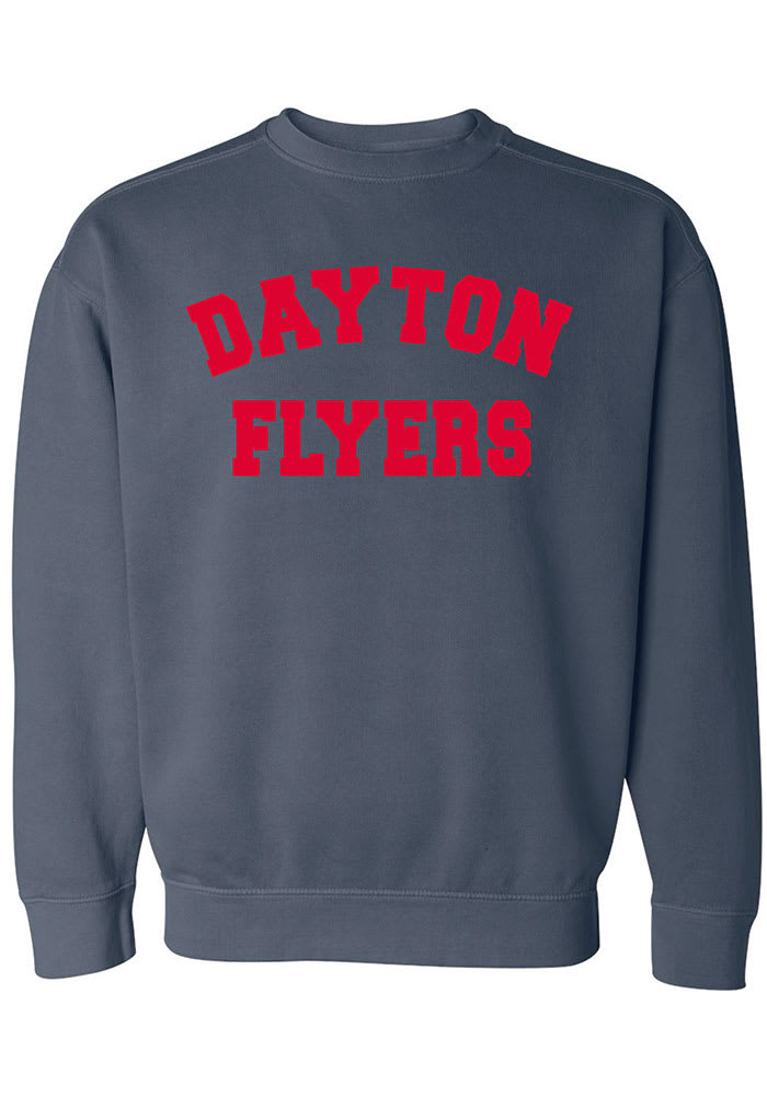 Dayton Flyers Womens Blue Comfort Colors Crew Sweatshirt