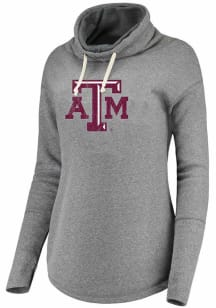Texas A&amp;M Aggies Womens Grey Mabel Funnel Neck Hooded Sweatshirt