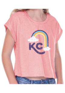 Kansas City Girls Pink Rainbow Short Sleeve Fashion T-Shirt