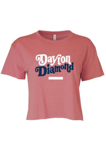 Dayton Women's Smoked Paprika Diamond Cropped Short Sleeve T-Shirt