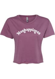 Manhattan Women's Shiraz Manhappiness Cropped Short Sleeve T-Shirt