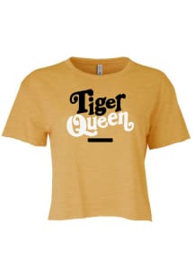 Columbia Women's Gold Tiger Queen Cropped Short Sleeve T-Shirt