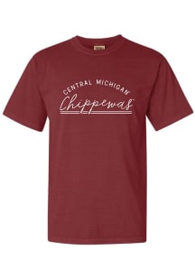 Central Michigan Chippewas Womens Maroon New Basic Short Sleeve T-Shirt