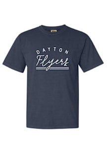 Summit Sportswear Dayton Flyers Womens Navy Blue New Basic Short Sleeve T-Shirt