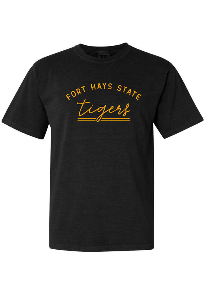 Fort Hays State Tigers Womens Black New Basic Short Sleeve T-Shirt
