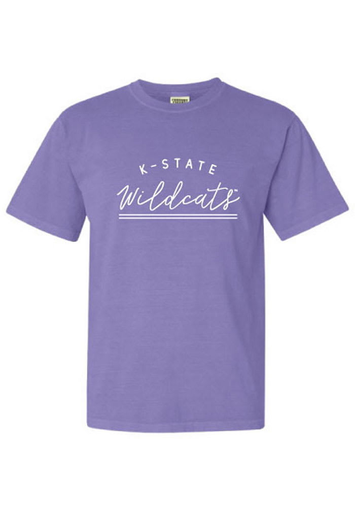 K-State Wildcats Womens Lavender New Basic Short Sleeve T-Shirt