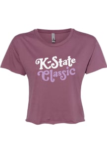K-State Wildcats Womens Purple Attitude Short Sleeve T-Shirt