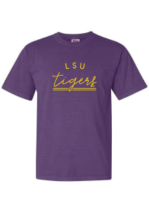 LSU Tigers Womens Purple New Basic Short Sleeve T-Shirt
