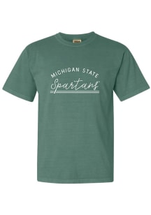 Michigan State Spartans Womens Green New Basic Short Sleeve T-Shirt