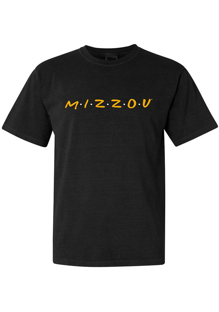 Missouri Tigers Womens Black Wordmark Dots Short Sleeve T-Shirt