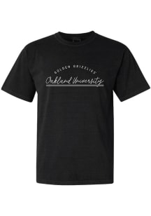 Oakland University Golden Grizzlies Womens Black New Basic Short Sleeve T-Shirt