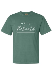Ohio Bobcats Womens Green New Basic Short Sleeve T-Shirt
