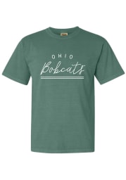Ohio Bobcats Womens Green New Basic Short Sleeve T-Shirt